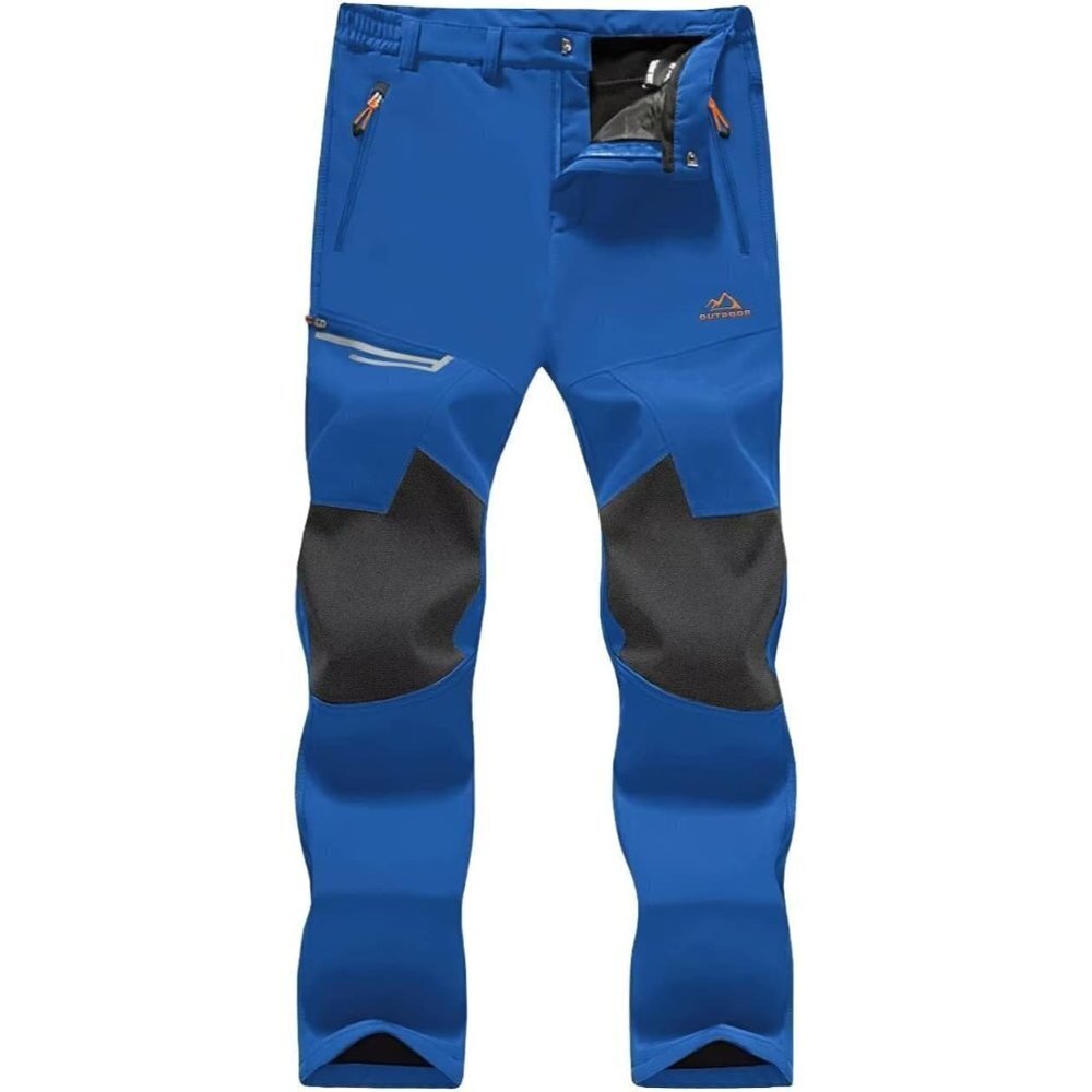 Men's Winter Pants Fleece Lined Ski Snow Pants Water Resistant 4Zip Pock…